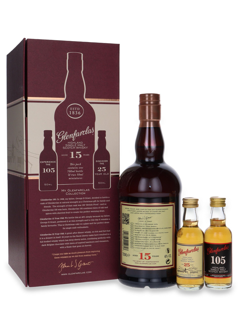 Glenfarclas 15-letni + 2 miniaturki / 46%/0,7l