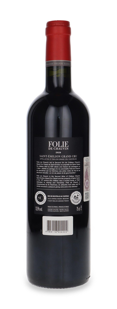 Chateau Chauvin Folie de Chauvin Saint-Emilion Grand Cru 2020 / 13.5% / 0.75 L