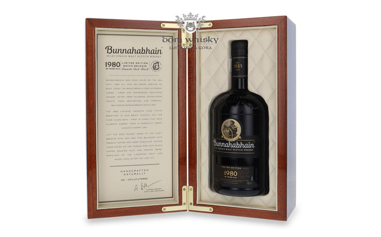 Bunnahabhain 1980, 36-letni Canasta Cask Finish / 49,5% / 0,7l		