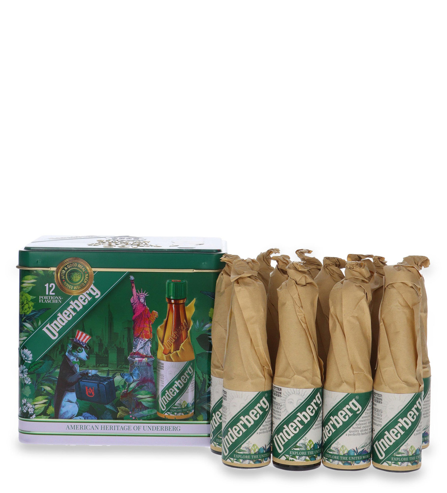 Underberg Bitters 44% / Tin box / 12 x 0.02l