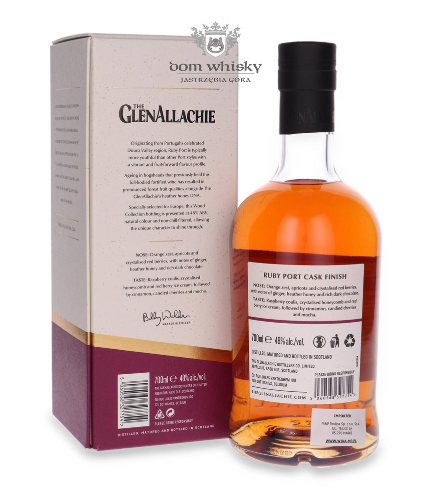 Glenallachie 10-letni Ruby Port Cask Finish / 48% / 0,7l