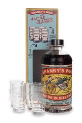 Shanky's Whip Made In Ireland Liqueur + 4 Shot Glass / 33% / 0,7l