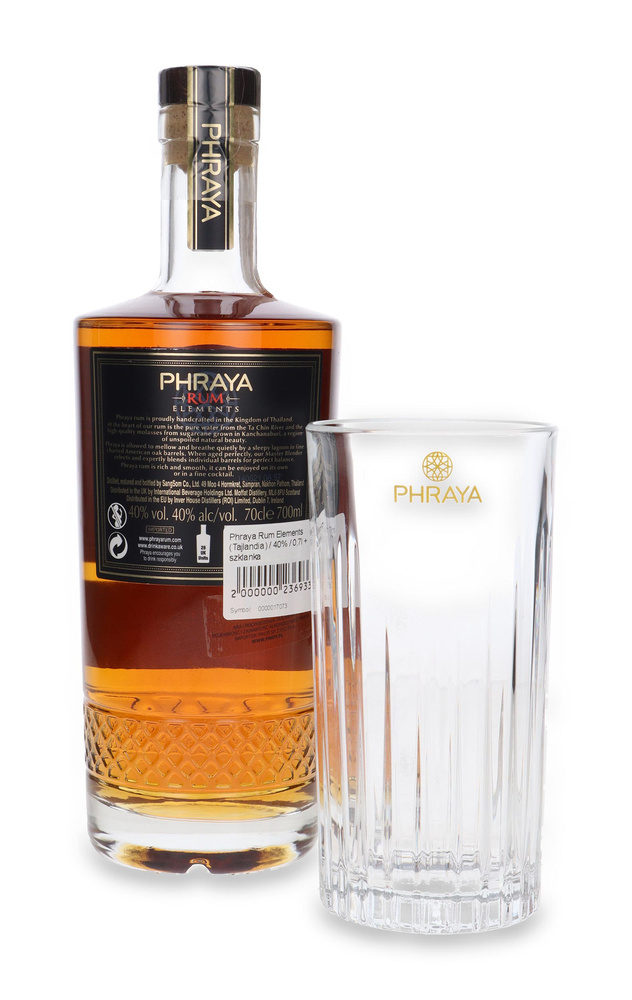 Phraya Rum Elements (Tajlandia) / 40% / 0,7l + szklanka w prezencie