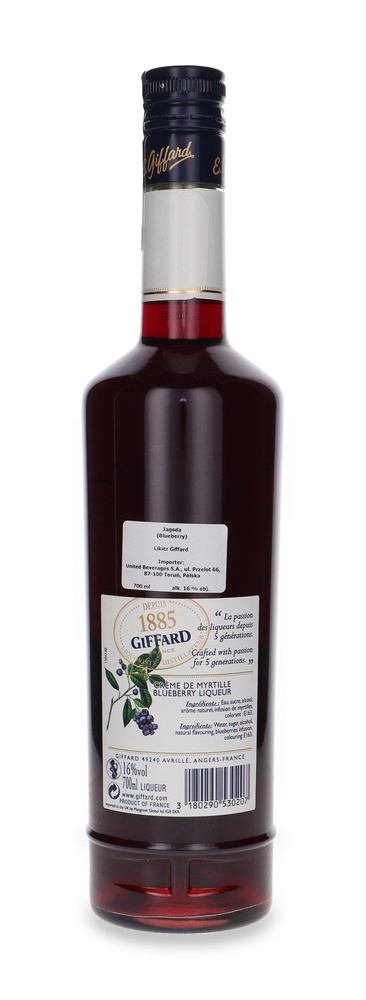 Giffard Crème de Myrtille (Blueberry) bar liqueur /16%/0.7l