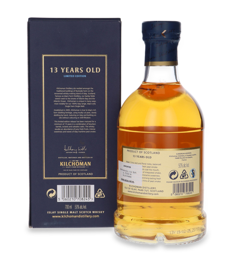 Kilchoman 13-letni Limited Edition / 50%/ 0,7l
