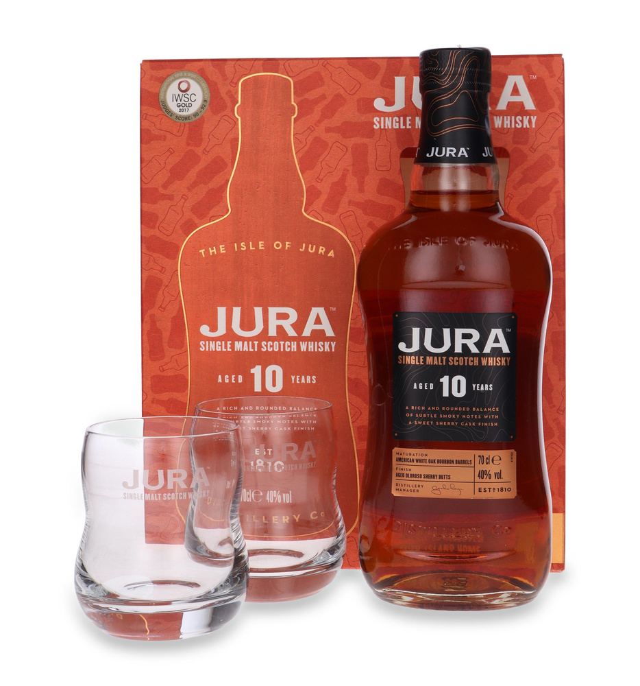 Jura 10-year + 2 glasses /40%/0.7l