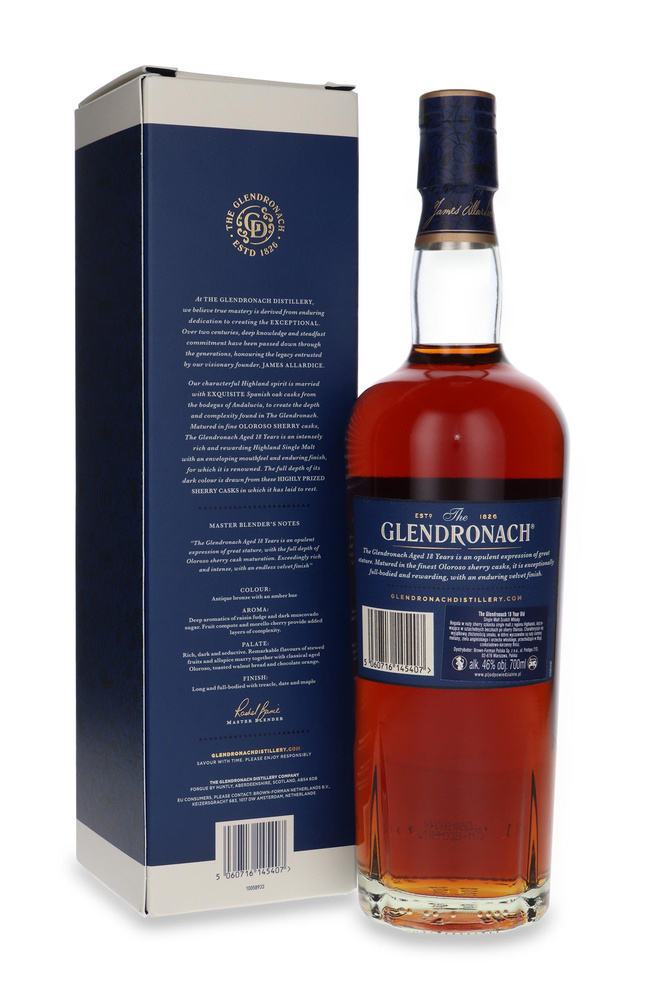 GlenDronach 18-letni Sherry Cask Matured / 46,8% / 0,7l