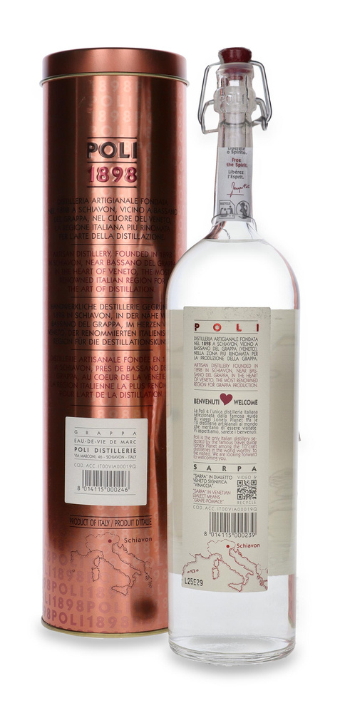 Grappa Sarpa di Poli 30th Anniversario /Tinbox/ 40% / 0,7l