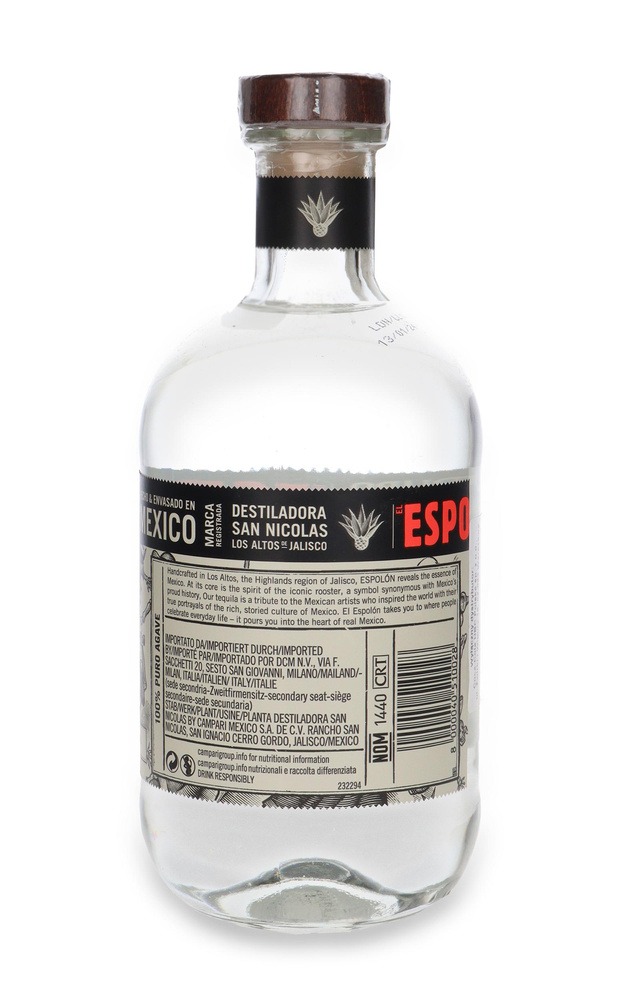 Espolon Tequila Blanco 100% Puro Agave / 40% / 0.7l