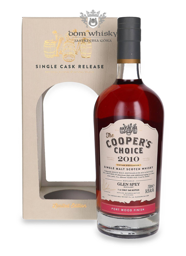 Glen Spey 11-letni (D.2010, B.2021) Port Cask Finish, The Cooper’s Choice/ 54,5%/ 0,7l