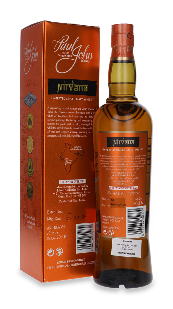 Paul John Nirvana / 40% / 0.7l