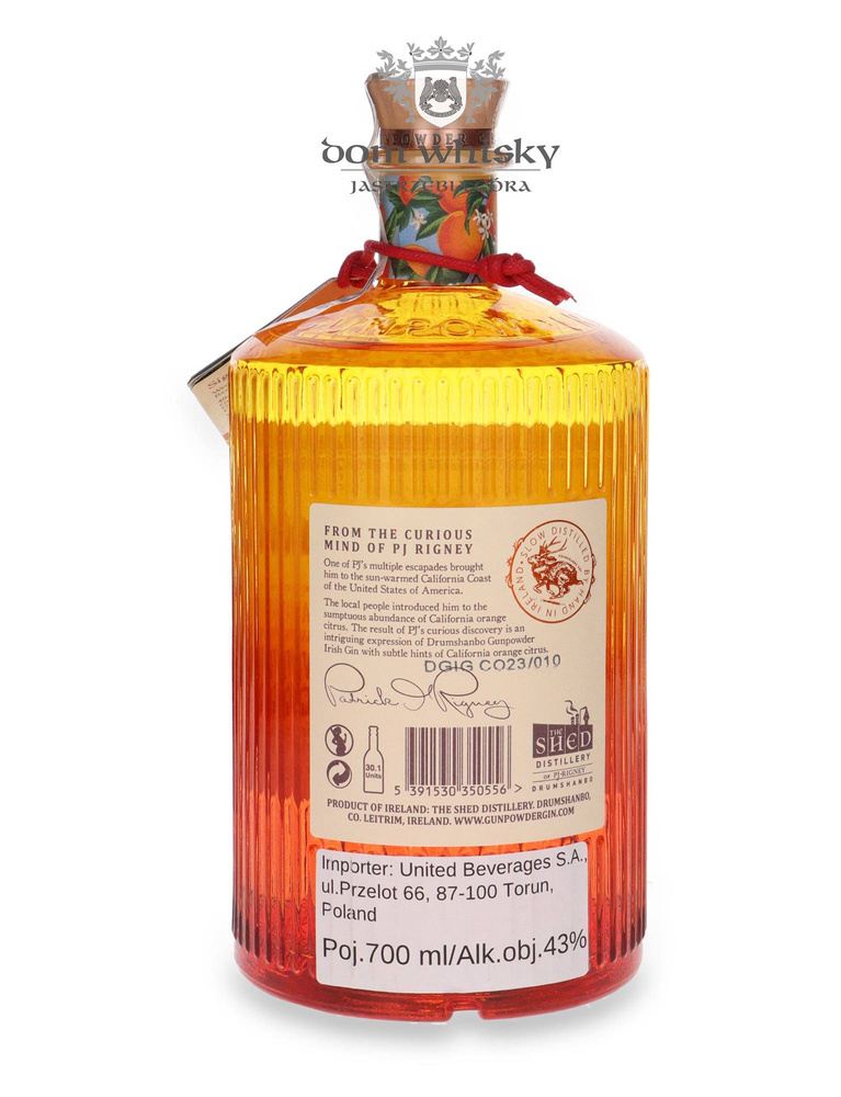Drumshanbo Gunpowder Irish Gin with California Orange Citrus / 43%/ 0,7l