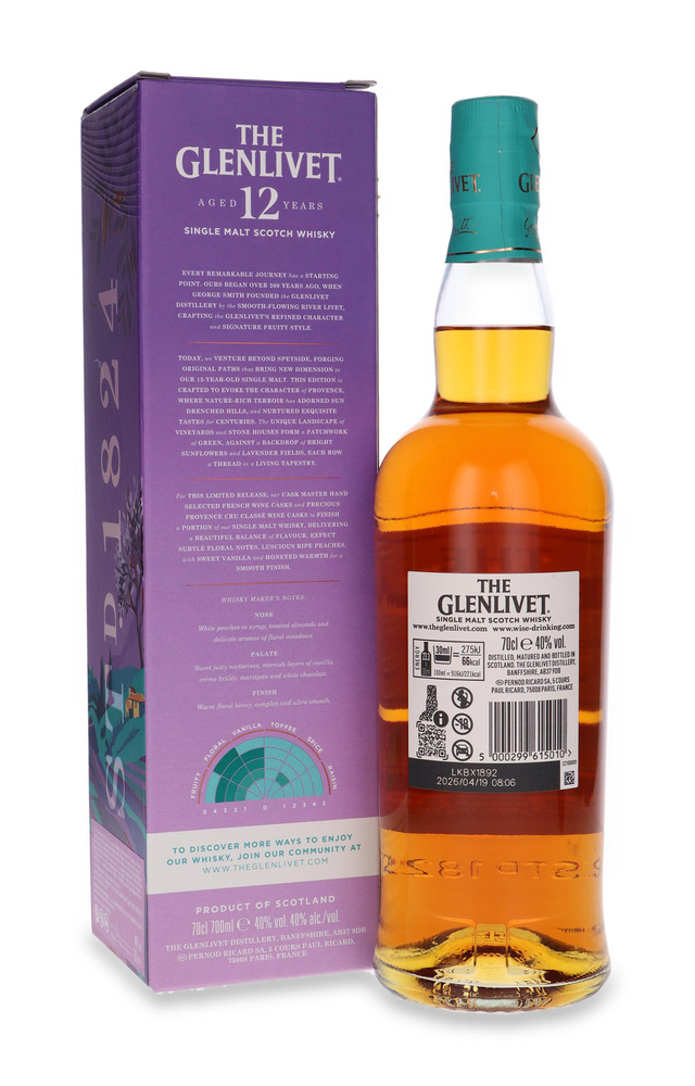 The Glenlivet 12-letni Provence Edition / 40%/ 0,7l