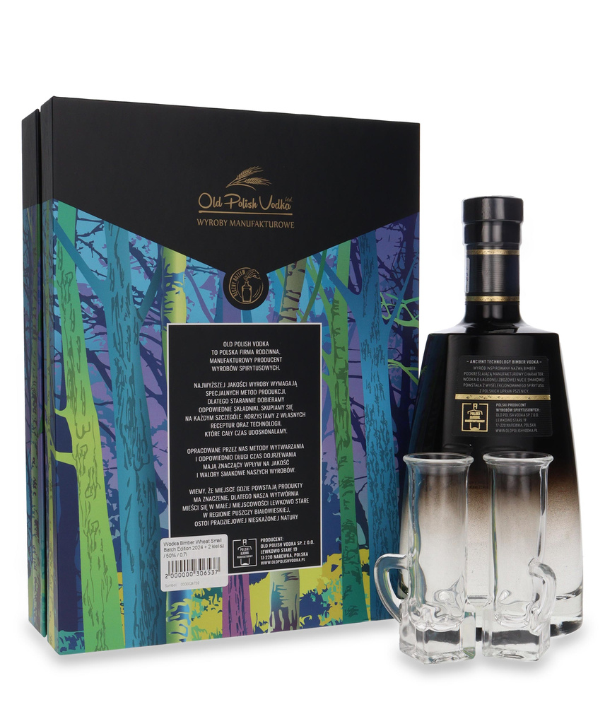 Wódka Bimber Wheat Small Batch Edition 2024 + 2 kieliszki / 50% / 0,7l