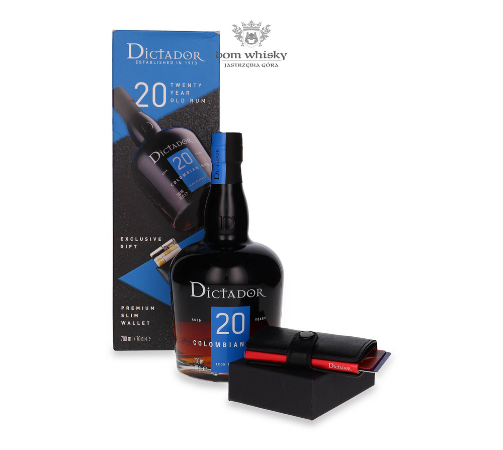 Dictador 20-year-old Rum + Wallet / 40% / 0.7l