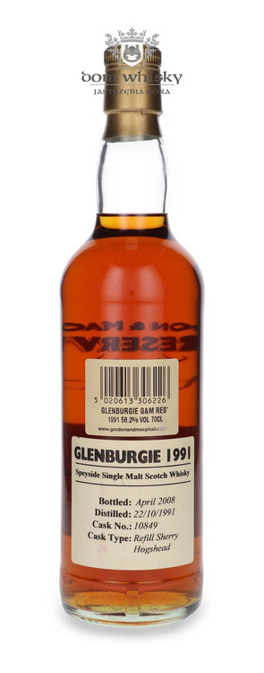 Glenburgie 1991 (B.2008) Cask #10849 Gordon & MacPhail Reserve / 58,2% / 0,7l