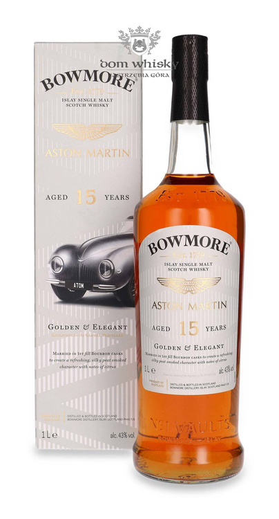 Bowmore 15-letni Golden & Elegant Aston Martin Edition / 43%/ 1,0l