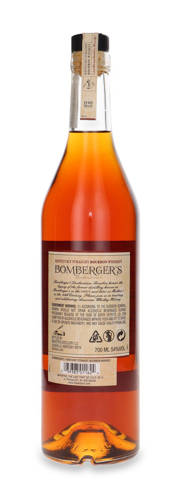 Bomberger's Declaration Kentucky Straight Bourbon Whiskey / 54%/ 0,7l	