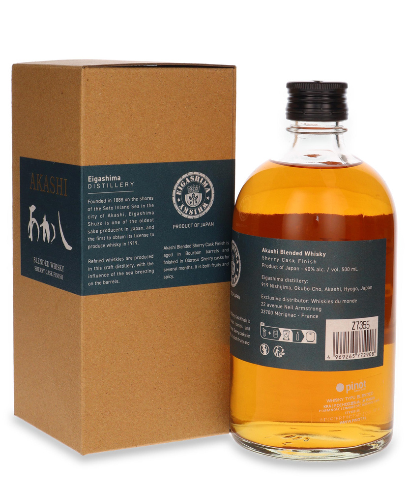 Akashi Blended Whiskey Sherry Cask Finish /40%/ 0.5l