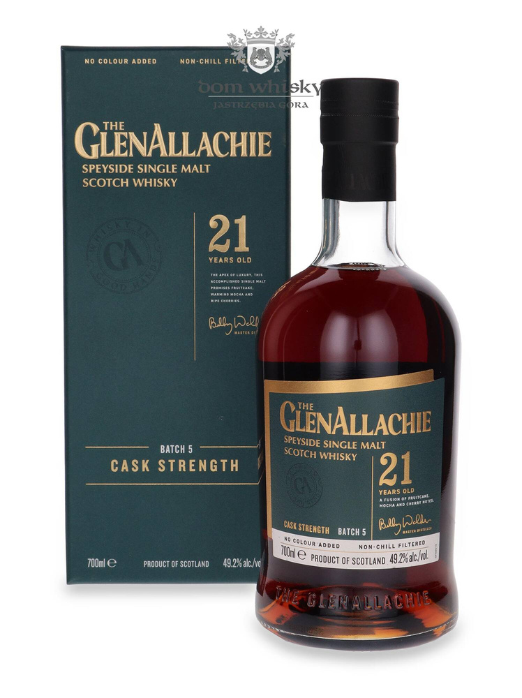 GlenAllachie 21-letni Cask Strength Batch 5 / 49,2%/ 0,7l	