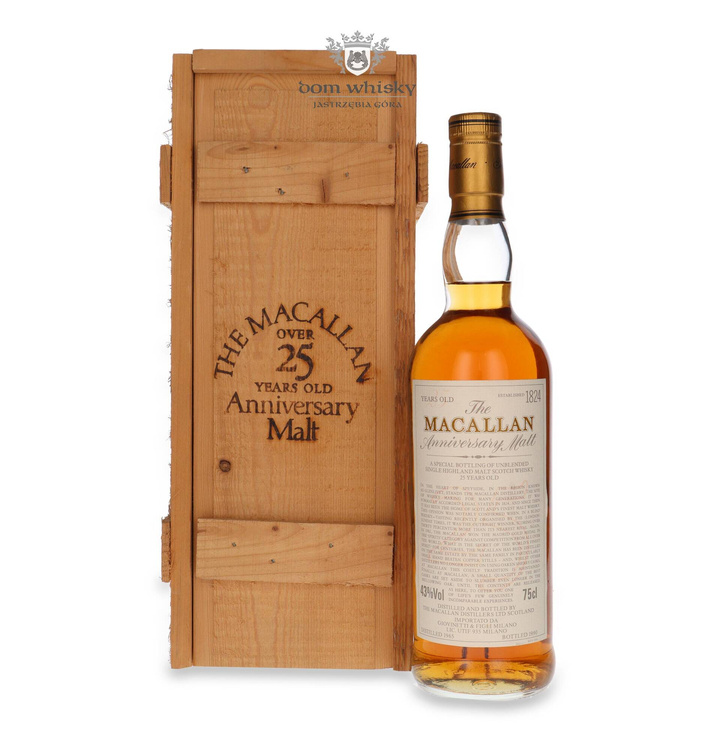 Macallan 25-letni (D.1965 B.1990) The Anniversary Malt / 43% / 0,75l