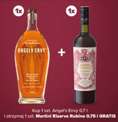 Pakiet: 1x Angel's Envy Kentucky Straight Bourbon Finished in Port Barrels / 43,3% / 0,7l + 1x Martini Riserva Speciale Rubino Vermouth 18% 0,75l za jedyne 10gr!