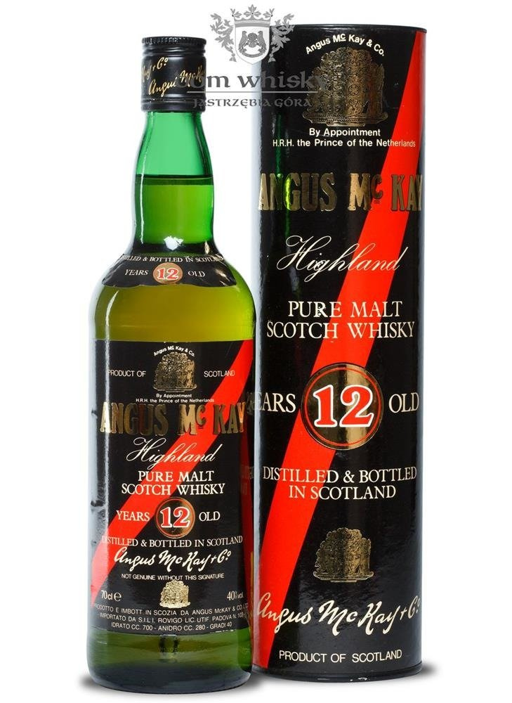 Angus McKay Pure Malt Scotch Whiskey, 12 years old / 40% / 0.7l