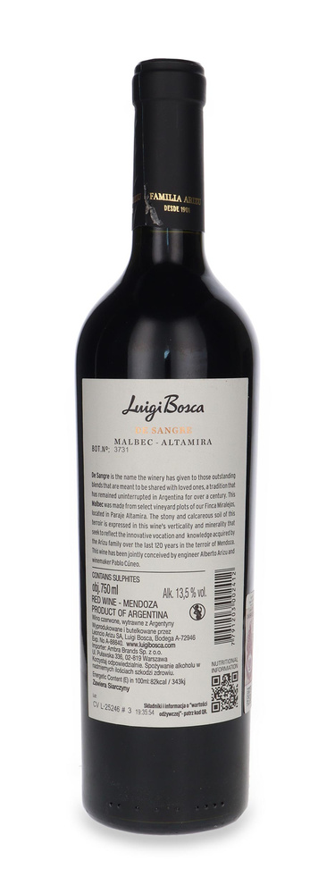 Luigi Bosca De Sangre Malbec 2022 /13,5%/ 0,75l
