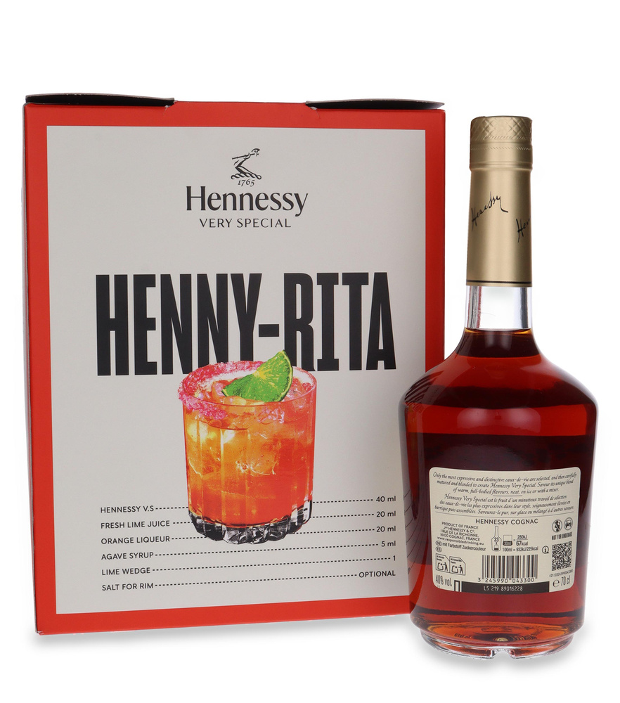 Cognac Hennessy V.S. + 2 szklanki / 40%/ 0,7l