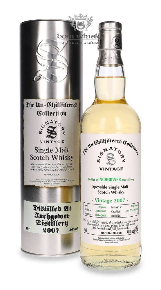 Inchgower 10 Years Old (D.2007, B.2018) Signatory Vintage / 46% / 0.7l