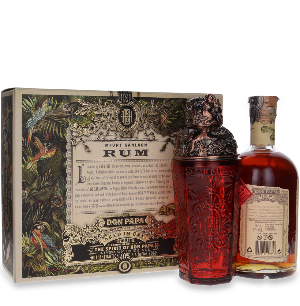Don Papa Rum Philipines + shaker /uszkodzone opakowanie/ 40% / 0,7l