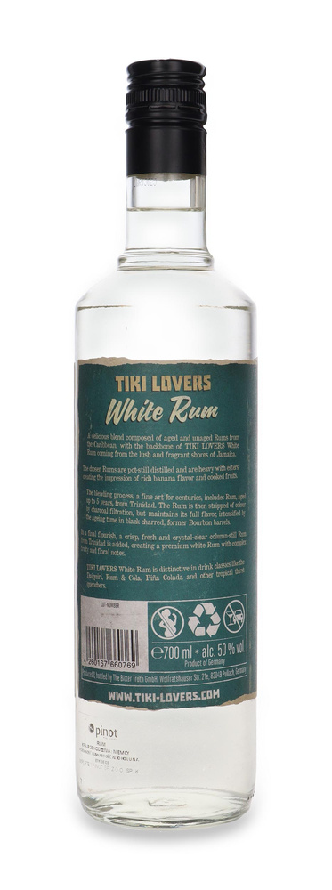 Tiki Lovers White Rum Finest Caribbean / 50% / 0,7l