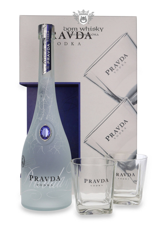 Wódka Pravda Vodka + 2 szklanki / 40% / 0,7l