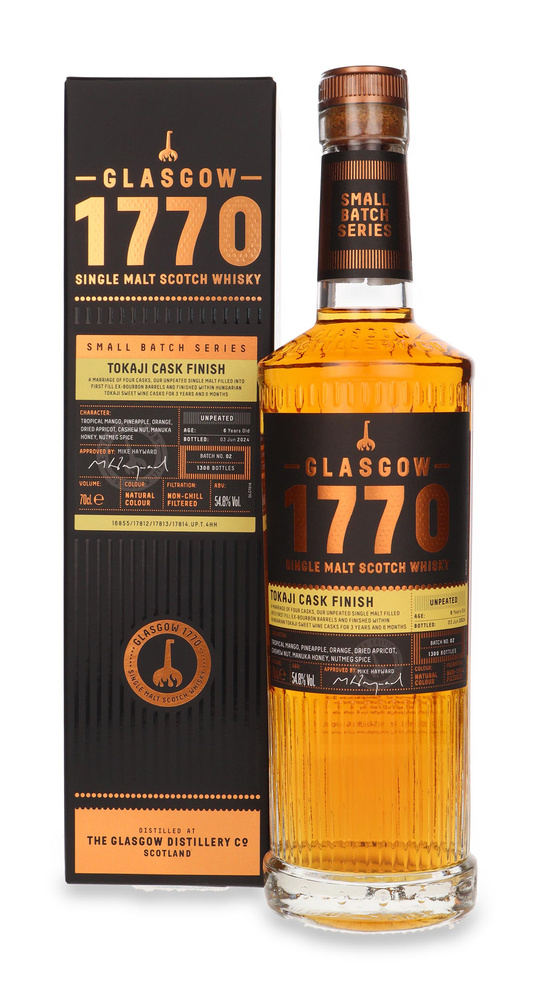 Glasgow 1770 Small Batch, Tokaji Cask Finish Batch 02 / 54,8% / 0,7l	