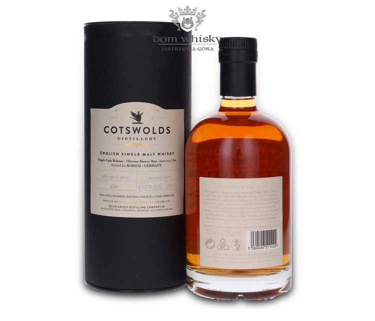 Cotswolds 2015 (Bottled 2020) Oloroso Sherry Butt / 61,5%/ 0,7l	