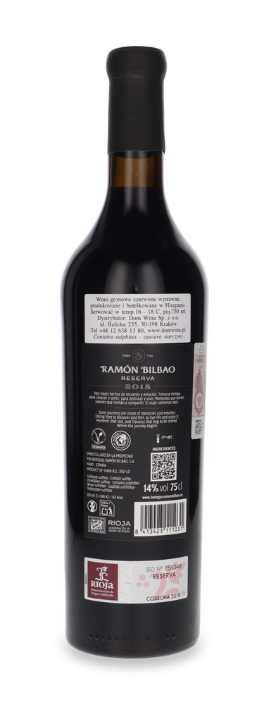 Ramón Bilbao Riserva 2018 / 14% / 0,75l