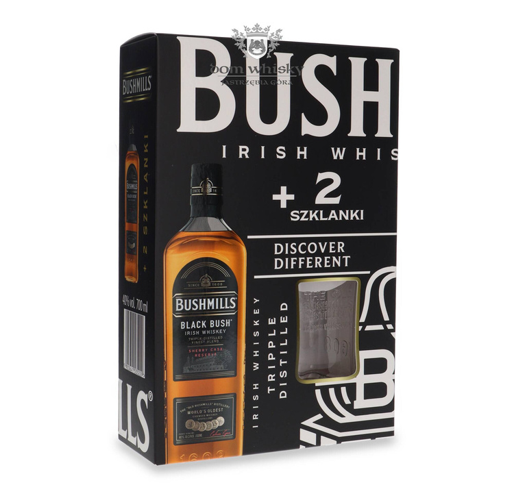 Bushmills Black Bush + 2 szklanki / 40% / 0,7l