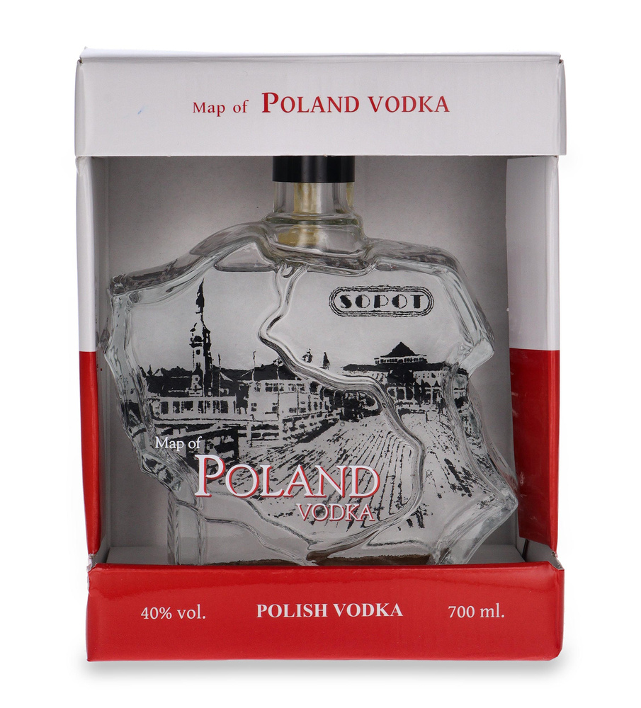 Wódka Map of Poland Vodka- Sopot / 40% / 0,7l
