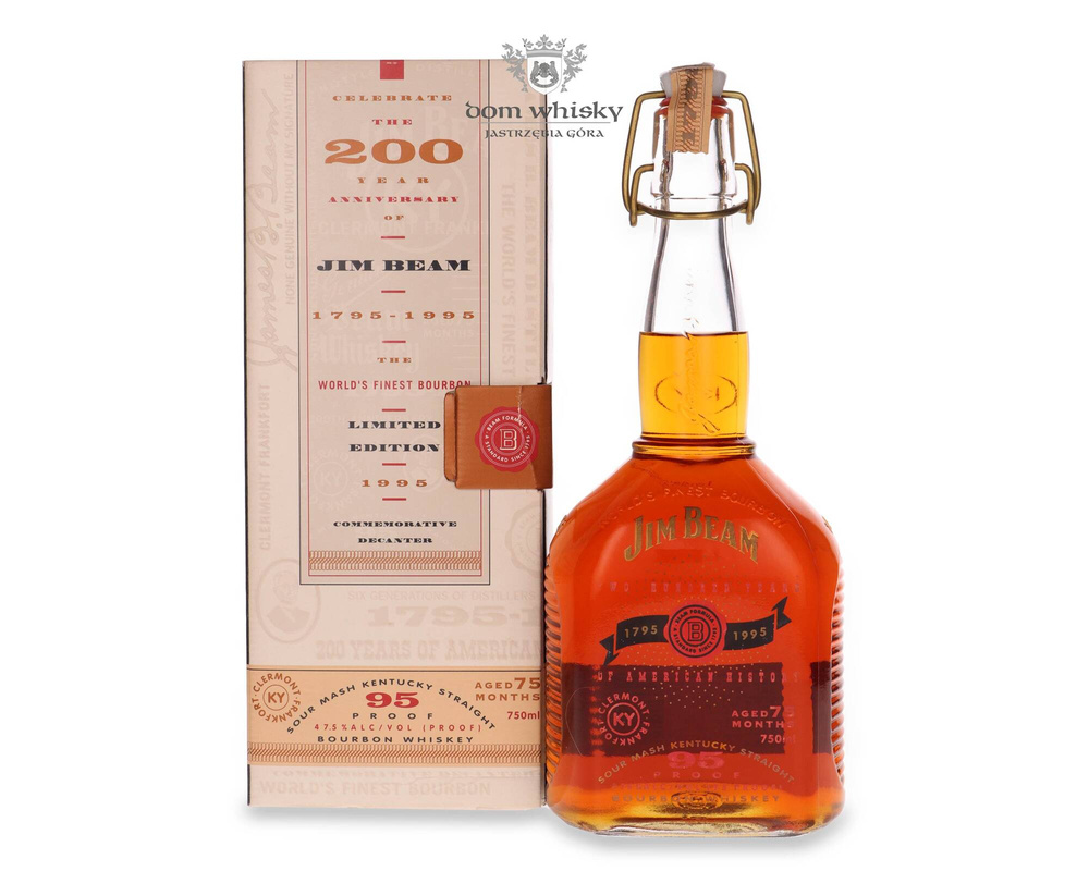 Jim Beam 200th Anniversary Edition 1795-1995 / 47.5%/ 0.75l