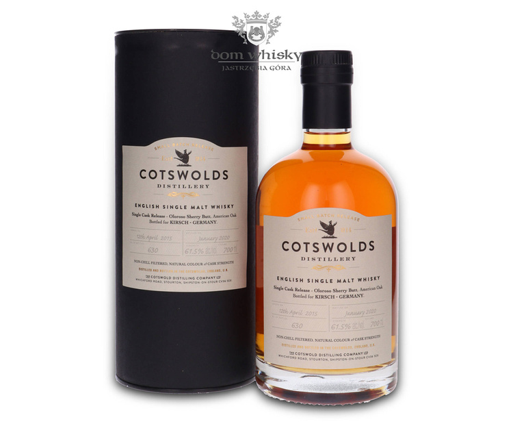 Cotswolds 2015 (Bottled 2020) Oloroso Sherry Butt / 61,5%/ 0,7l	