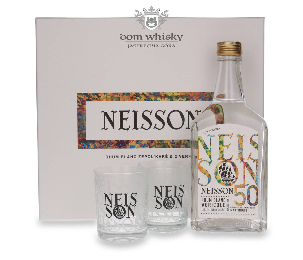 Neisson Rhum Blanc Agricole Martinique Rum + 2 glasses / 50% / 0.7l