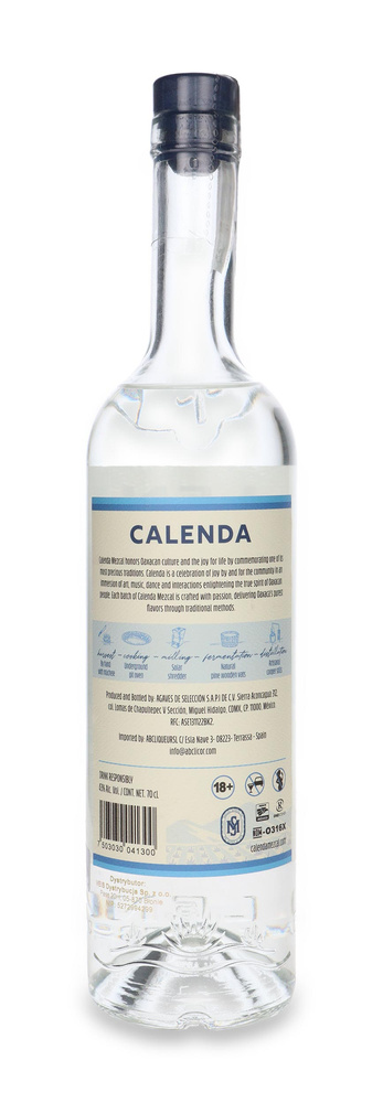 Mezcal Calenda Artesanal Joven 100% Agave / 42% / 0,7l
