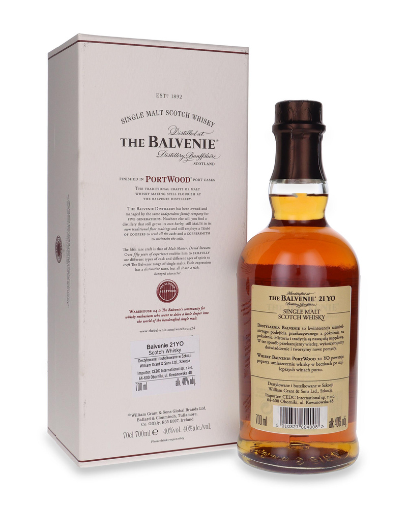 Balvenie Port Wood, 21 years old / 40% / 0.7l