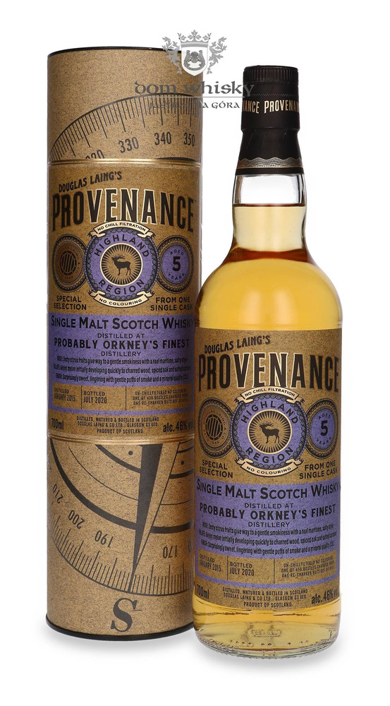 Probably Orkney's Finest Distillery 5-year-old (D.2015, B.2020) Provenance / 46%/ 0.7l