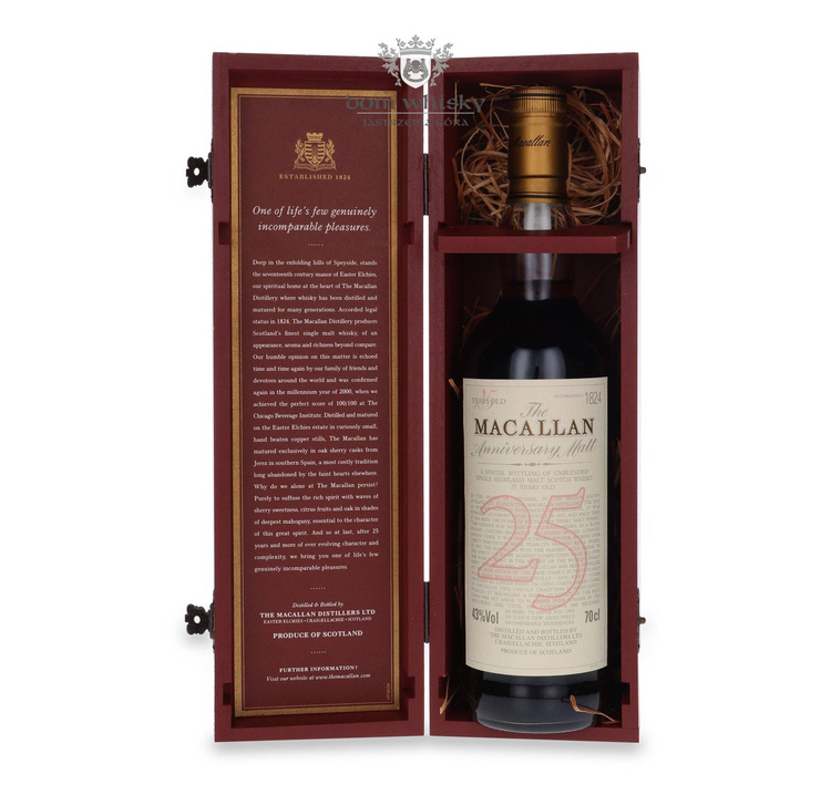 Macallan 25-letni Anniversary Malt Matured in Sherry Oak / 43%/ 0,7l                                        