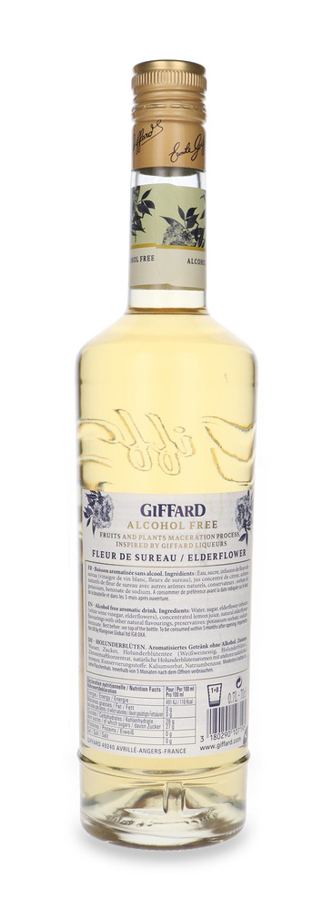 Giffard Elderflower Alkohol Free Liqueur / 0,0% / 0,7l