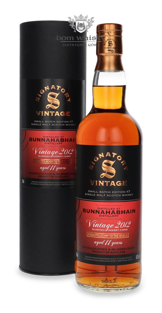 Bunnahabhain 11 Year Old Vintage 2012 Oloroso Sherry Cask Signatory Vintage / 48.2% / 0.7l