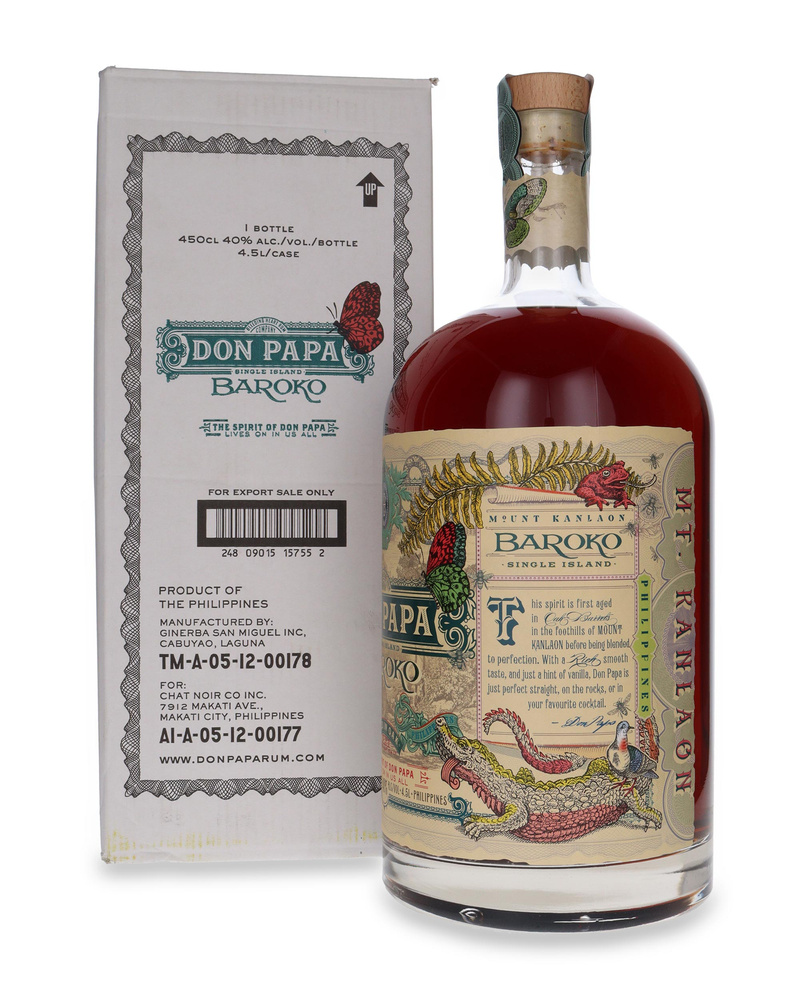 Don Papa Baroko Rum Philipines / 40% / 4,5l