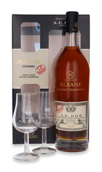 Cognac A. E. Dor Albane Grande Champagne + 2 glasses / 40% / 0.7 L