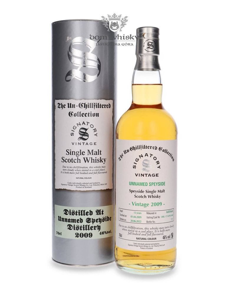 Unnamed Speyside 13-letni ( D.2009, B.2022) Signatory Vintage /46% / 0,7l
